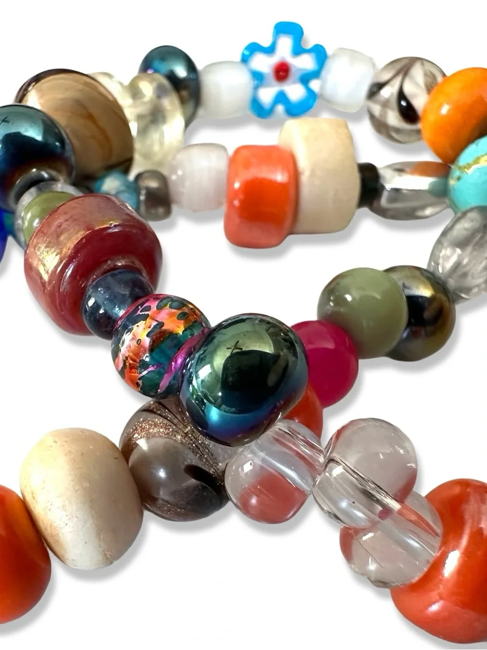 1 LB VTG Beads for Jewelry Making & Crafts, Window Hanging, Sun Catcher, CZECH